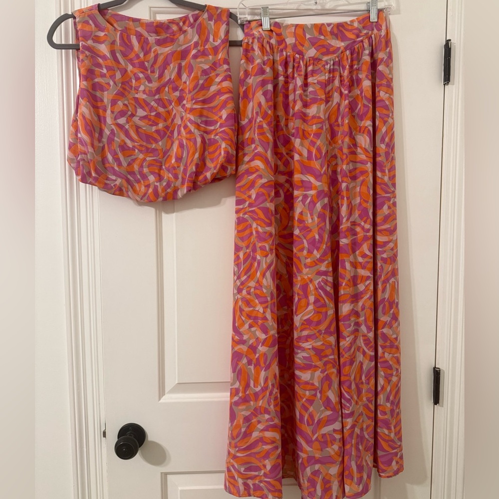 Trendy Boutique Vibrant Pink and Orange Set